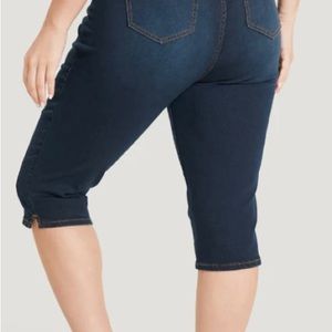 Women’s denim knee shorts